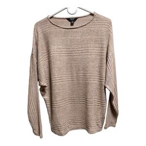 Simply Vera Vera Wang Soft Sweater Sz Small Beige Ribbed Lightweight Top